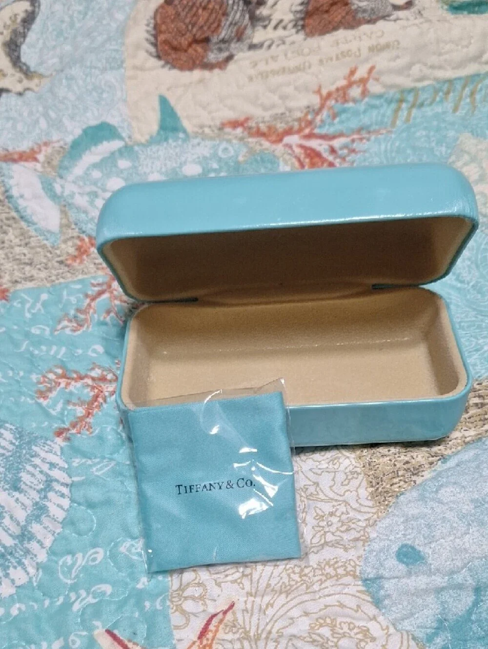 Tiffany & Co. Eye Glass Case And Glass Cleaning Cloth